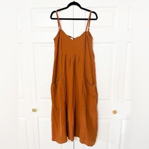 NWOT Zara Boho Cotton Crinkle Dress